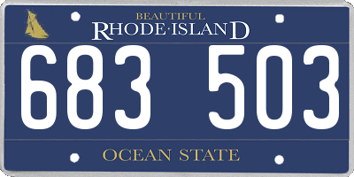 RI license plate 683503