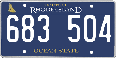 RI license plate 683504