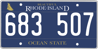 RI license plate 683507