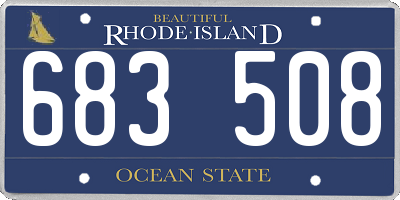 RI license plate 683508