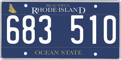 RI license plate 683510