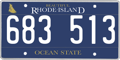 RI license plate 683513