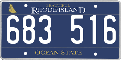 RI license plate 683516