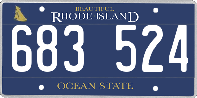 RI license plate 683524