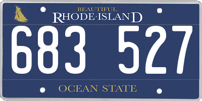 RI license plate 683527