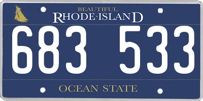 RI license plate 683533