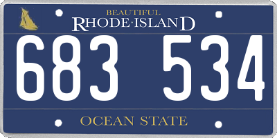 RI license plate 683534
