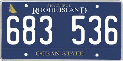 RI license plate 683536