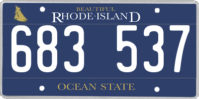 RI license plate 683537