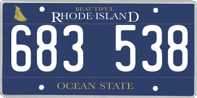 RI license plate 683538