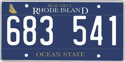RI license plate 683541