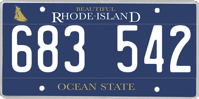 RI license plate 683542