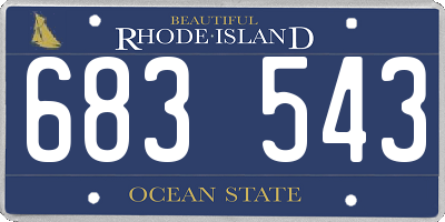 RI license plate 683543
