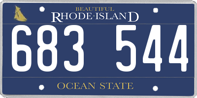 RI license plate 683544