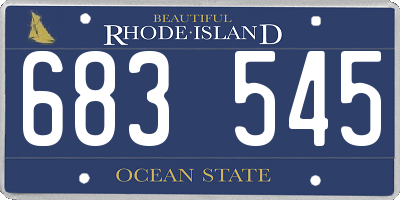 RI license plate 683545