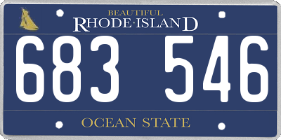 RI license plate 683546
