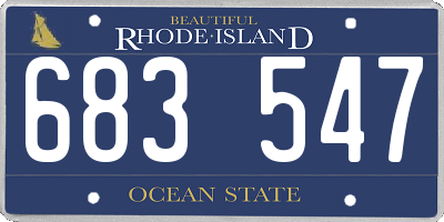 RI license plate 683547