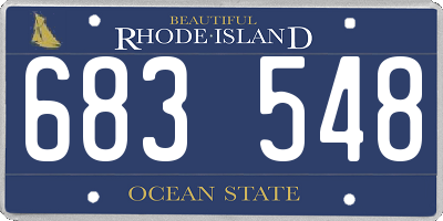 RI license plate 683548