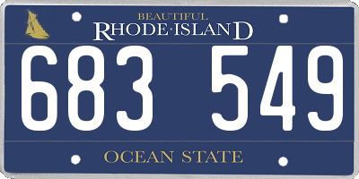RI license plate 683549