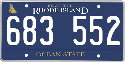 RI license plate 683552