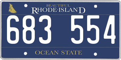RI license plate 683554