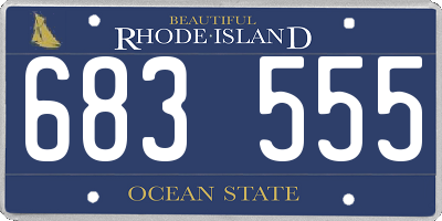 RI license plate 683555