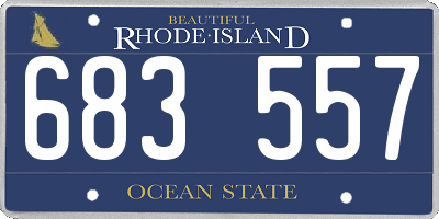 RI license plate 683557