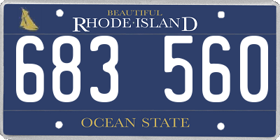 RI license plate 683560