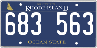 RI license plate 683563