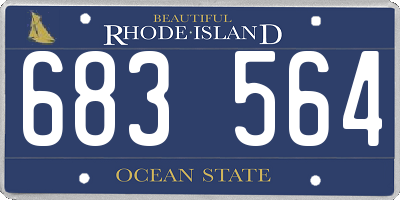 RI license plate 683564