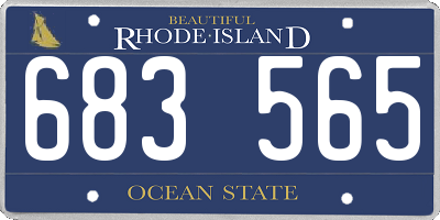RI license plate 683565