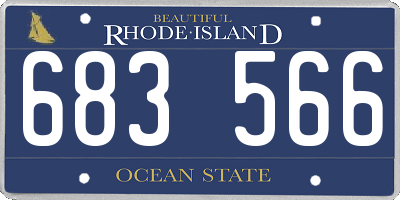 RI license plate 683566