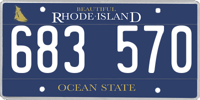 RI license plate 683570