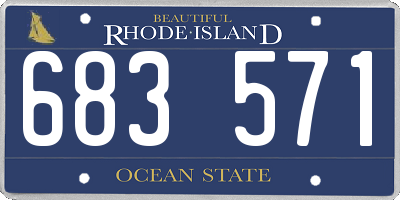 RI license plate 683571