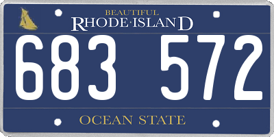 RI license plate 683572