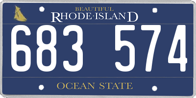 RI license plate 683574