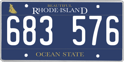 RI license plate 683576
