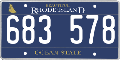 RI license plate 683578