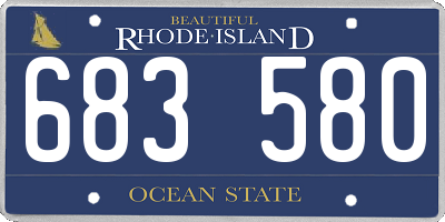 RI license plate 683580