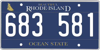 RI license plate 683581