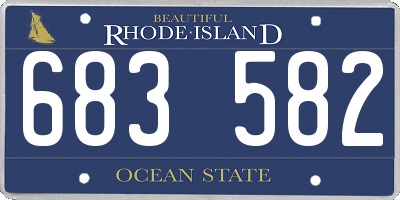 RI license plate 683582