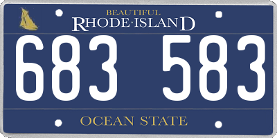 RI license plate 683583