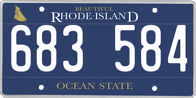 RI license plate 683584