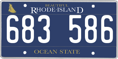 RI license plate 683586