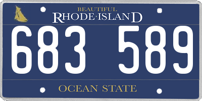 RI license plate 683589