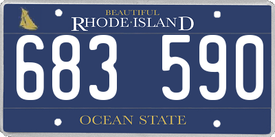 RI license plate 683590