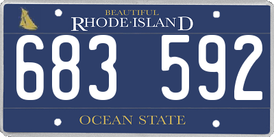 RI license plate 683592