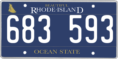 RI license plate 683593