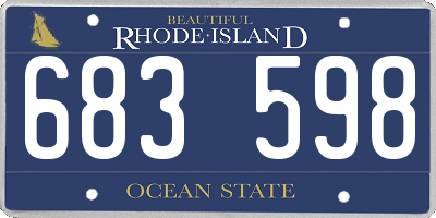 RI license plate 683598