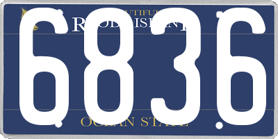 RI license plate 6836